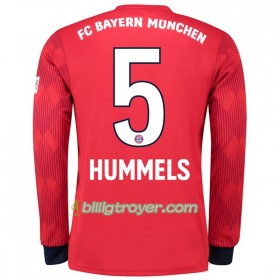 Billige Fotballdrakter FC Bayern München Hummels 5 Hjemmedraktsett 2018/19 Langermet